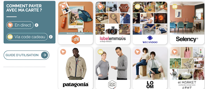 Ensemble de marques durables et solidaires partenaires d’Ethikdo, incluant seconde main, artisanat et mode responsable.