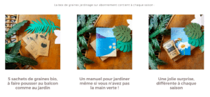 box jardinage bio idée cadeau écolo