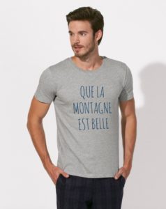 Leax mode éthique écologique made in france t-shirt à message que la montagne est belle