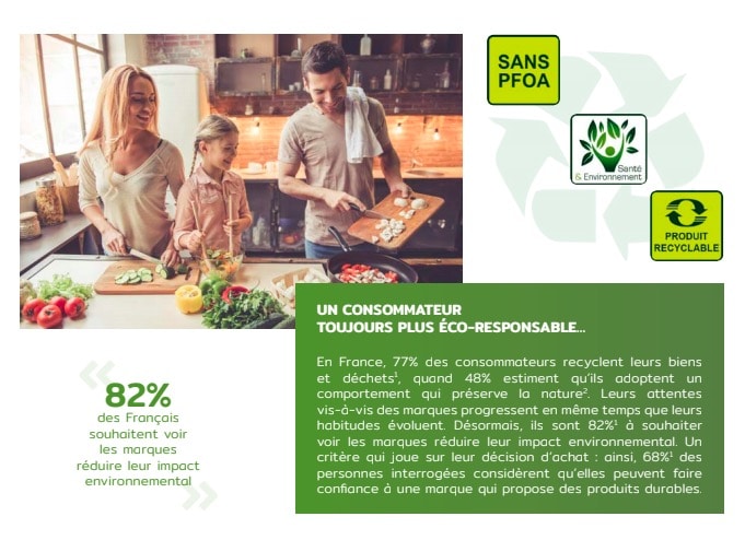 présentation gamme so recycled téfal poeles et casseroles recyclées et recyclables fabriquées en france