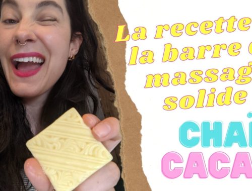 recette barre de massage chaï cacao facile DIY