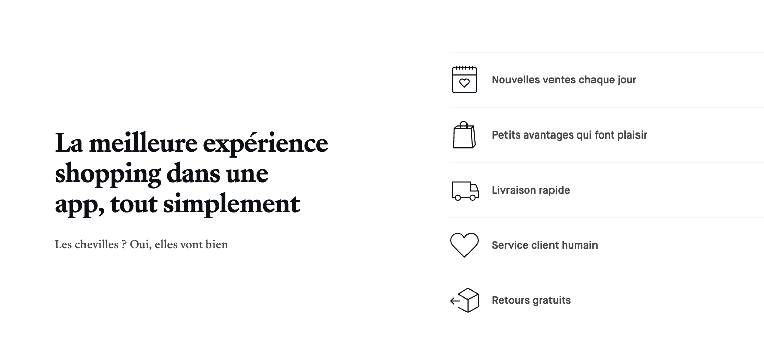 choose app avantages